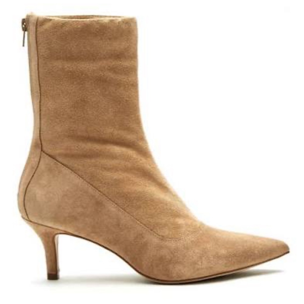 Matisse Caty Suede kitten heel bootie in tan